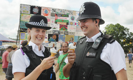Police at Glastonbury