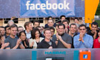 Mark Zuckerberg rings the Nasdaq opening bell remotely in Menlo Park, California