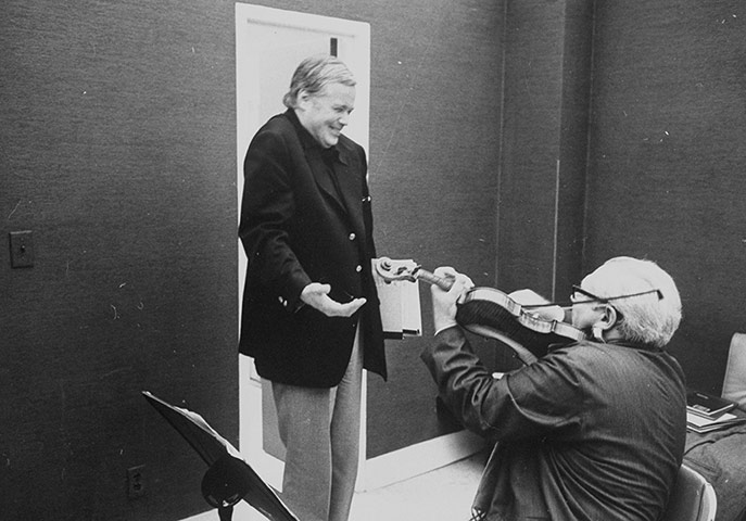 Dietrich Fischer-Dieskau: 1976: German singer Dietrich Fischer-Dieskau laughing