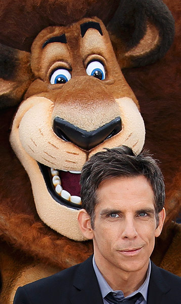 Cannes day 3: Ben Stiller attempts his blue steel look under the gaze of the Madagascar