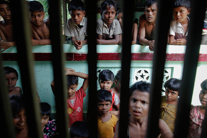 24 Hours: Rohingya people gather at a local mosque before Friday prayers, Myanmar 
