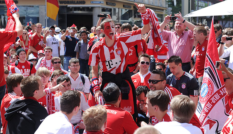 Before the CL final: Bayern Fans