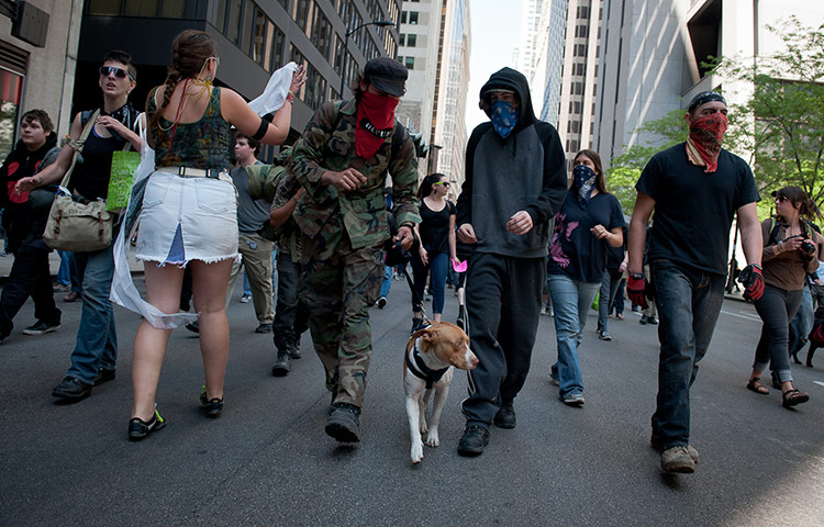 nato-summit-protest: Nato march Chicago