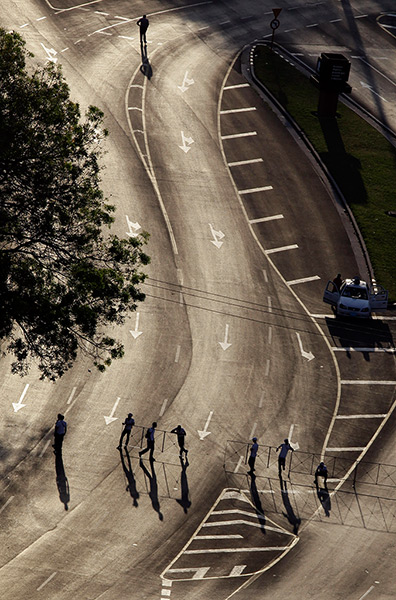 24 hours: Havana, Cuba: Police control an area during May Day celebrations 