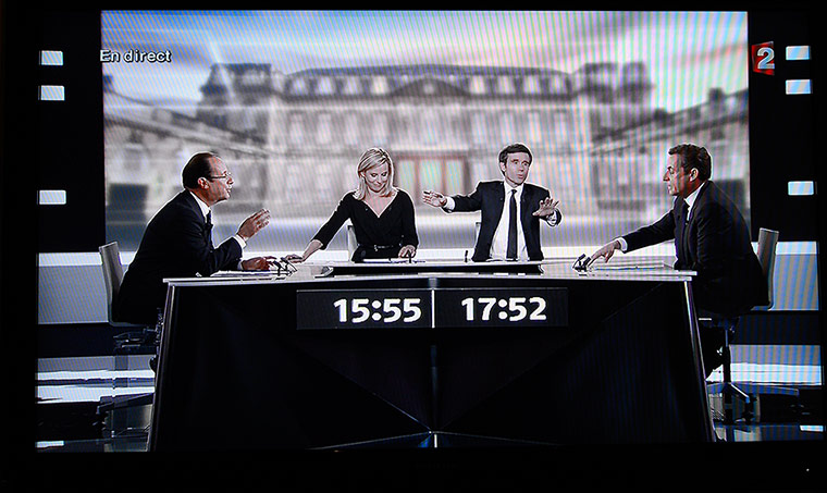 Picture Desk Live Update: Debate for the 2012 French presidential election campaign