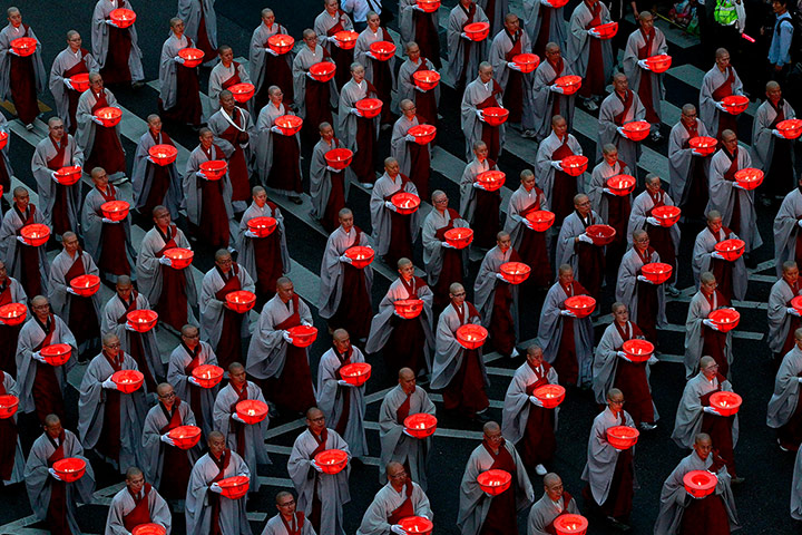 24 hours: Monks parade during the Buddha Era 2556 Lotus Lantern Festival in Seoul