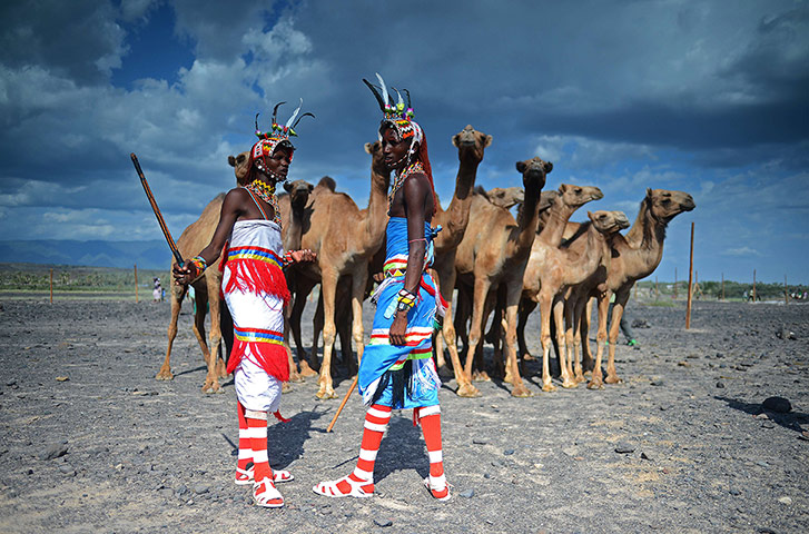 Picture desk live: Members of the Rendille tribe are photographed at the Lake Turkana Festival