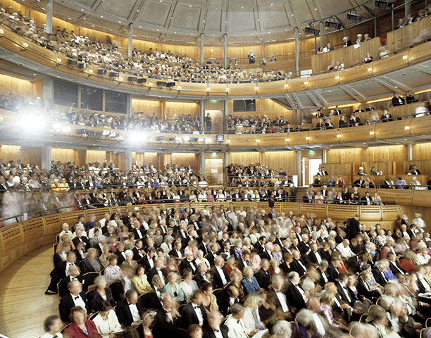 Glyndebourne: The interior of the new opera house at Glyndebourne in 2002