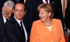 Francois Hollande and Angela Merkel