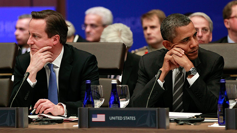 Picture desk live: Barack Obama and David Cameron at the Partners Meeting at the NATO summit