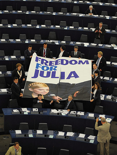 Picture desk live: MEP's prepare to debate the plight of Yulia Tymoshenko in Strasbourg
