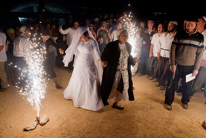 24 hours in pictures: Settler wedding in West bank settlement of Migron