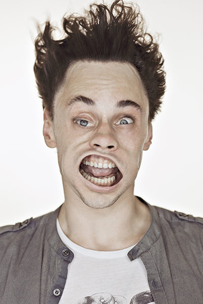 Big Picture: Big Picture: BlowJob. Portrait taken with a leaf blower pointed at the face