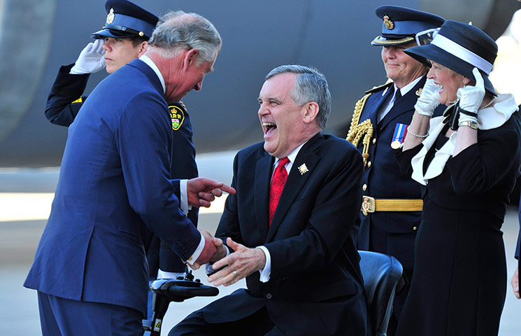 Picture desk live: Prince Charles meets Ontario Lt Governor David Onley in Toronto, Canada