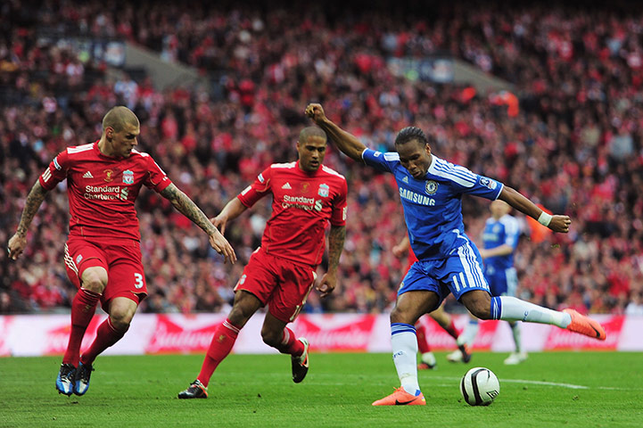 top 10 drogba goals: Didier Drogba scores in the 2012 FA Cup final