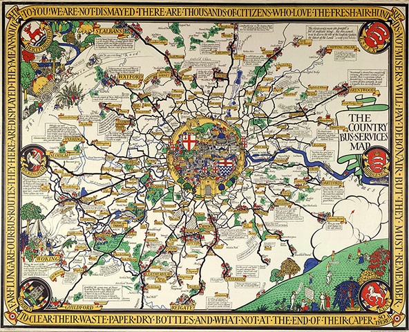 Mind the Map: Poster; Far flung our bus routes