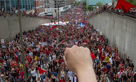 Student protest in Montreal, Quebec, 22 May 2012