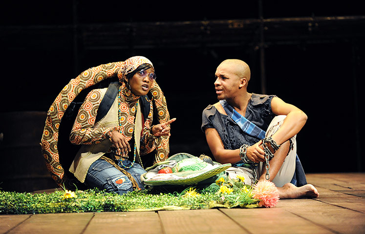 Week on stage: Luvo Rasemeni seated on the right is Aesop, in Aesop's Fables