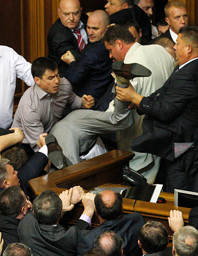 Picture Desk Live: Picture Desk Live: Brawling in Ukraine Parliament