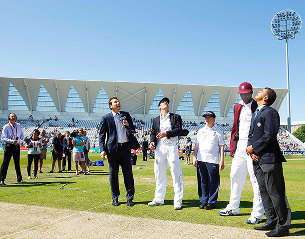 2nd test day 1: The toss on day one of the second test between England and the West Indies
