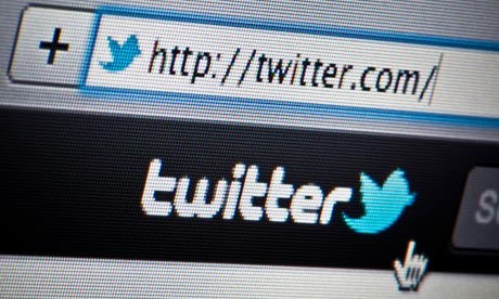 Twitter logo on a computer screen