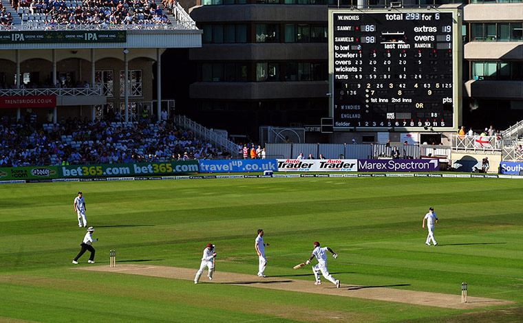 Day 1 test 2: West Indies Marlon Samuels and Darren Sammy during the second test match