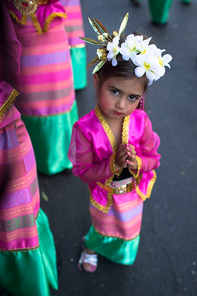 24 hours: Berlin, Germany: A young girl dressed in a Thai traditional costume