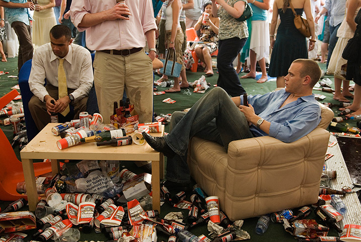 Great British Public: Football fans photographed in beer tent during the 2006 World Cup