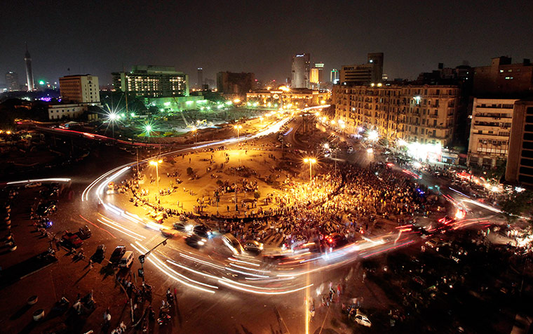 Picture Desk Live: Protesters gather at Tahrir Square