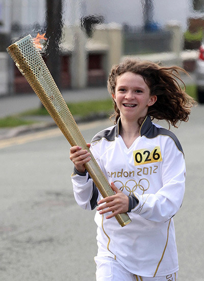olympic torch relay: Torchbearer 026 Bethany Carol
