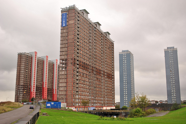 Red Road flats in the Petershill area of Glasgow