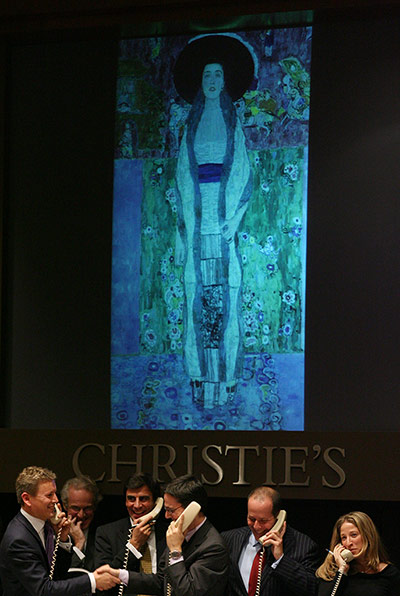 Top ten art auctions: Gustav Klimt's Portrait of Adele Bloch-Bauer II at Christies