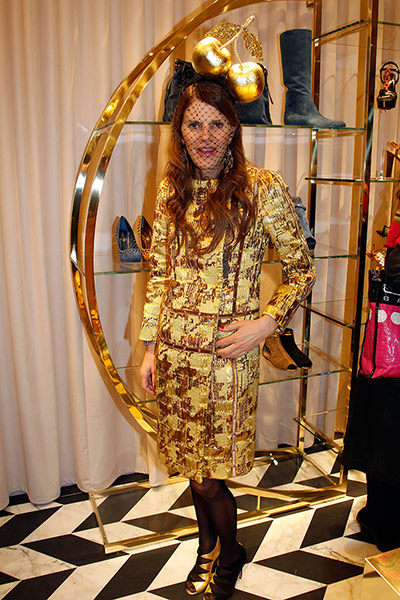 Anna Dello Russo: Anna Dello-Russo Golden cherry hat