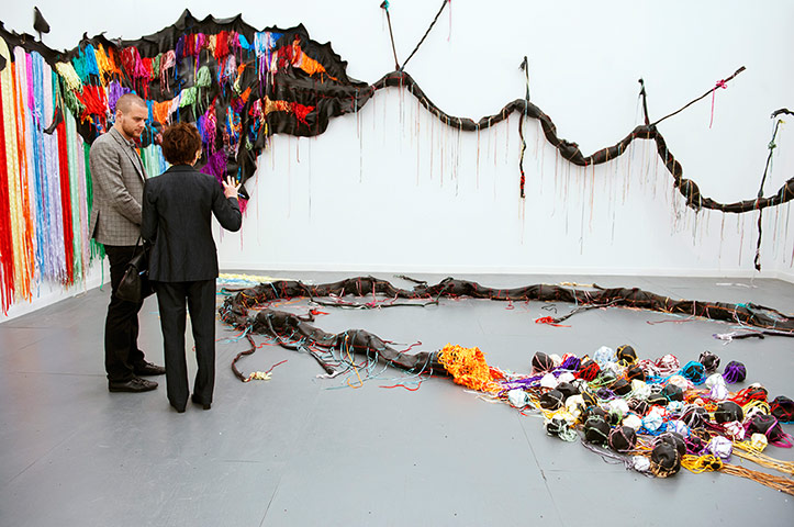 Frieze New York: Ndize: Tail by Nicholas Hlobo at the Stevenson gallery