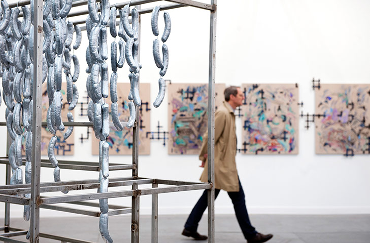 Frieze New York: Untitled 2012 (Karmer and Newman make sausage) by Rirkrit Tiravanija