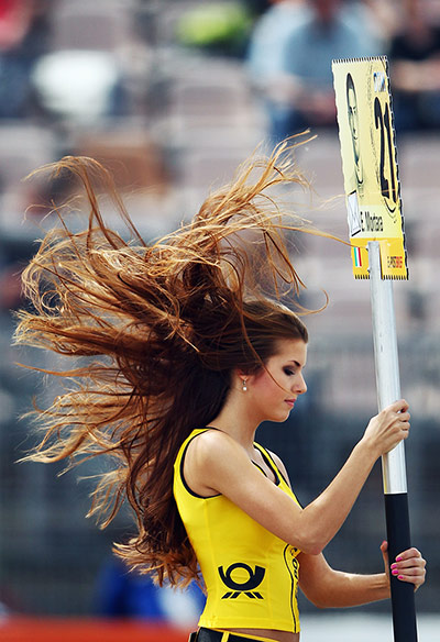 Best of the week: Grid girl at a DTM German Touring Car Championship race 
