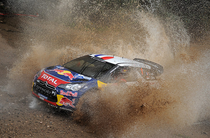 Best of the week: Sebastien Loeb and Daniel Elena power their Citroen DS3 WRC through water