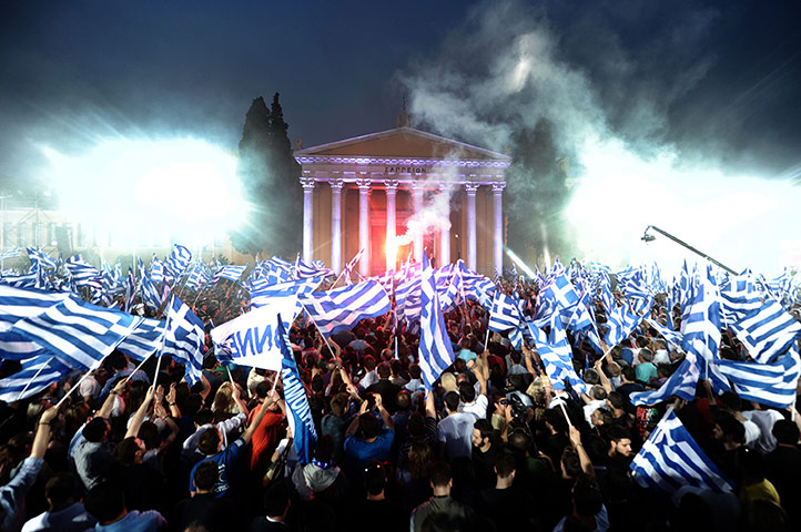Picture Desk Live: Supporters of the Greek conservative New Democracy party