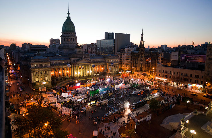 Picture Desk Live: Government supporters demonstrate outside Congress in Buenos Aires