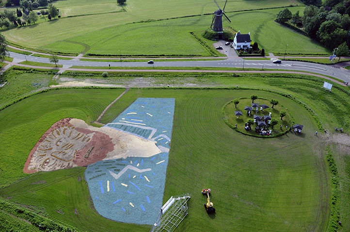 24 hours: Nuenen, The Netherlands: An aerial view of Vincent Van Gogh