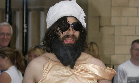 Aaron Barschak as Osama Bin Laden outside Prince William's 21st birthday party, 21 June, 2003.