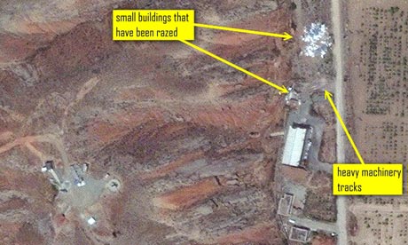 Two small buildings in the suspected testing chamber have been razed at Parchin military complex 