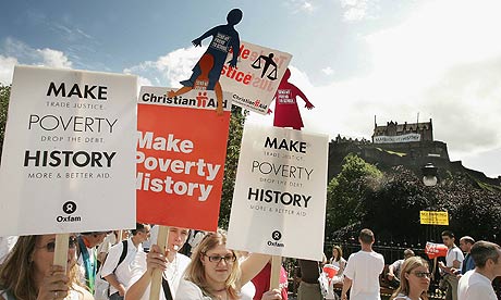 Make Poverty History March In Edinburgh