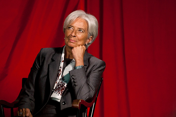 Week in business: IMF Managing Director Christine Lagarde looks on 