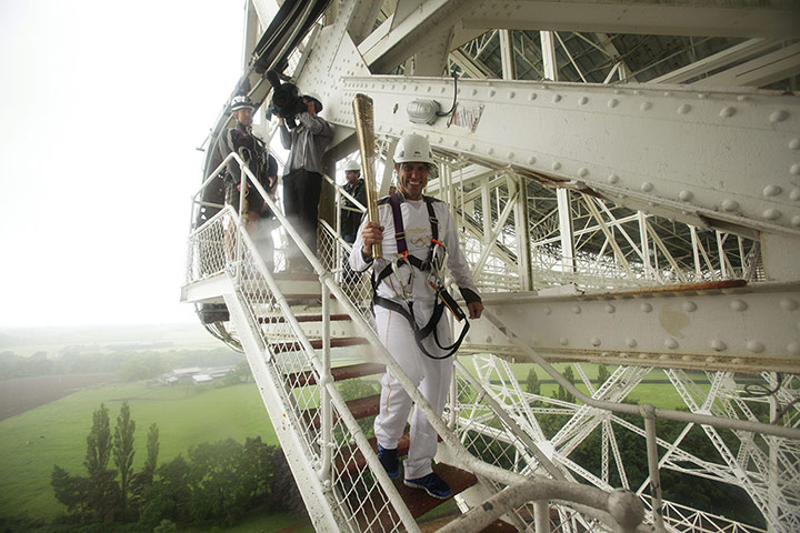 Picture desk live: The Olympic Torch at Jodrell Bank Observatory