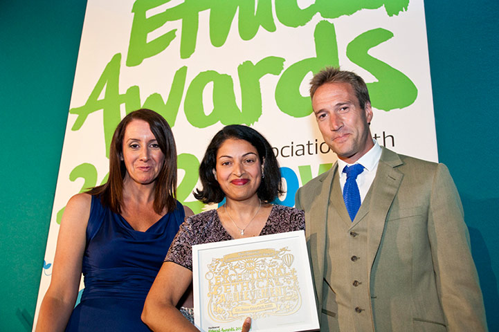 Observer Ethical awards: Tara Golsham accepts lifetime achievement award on behalf of Dame Jane 