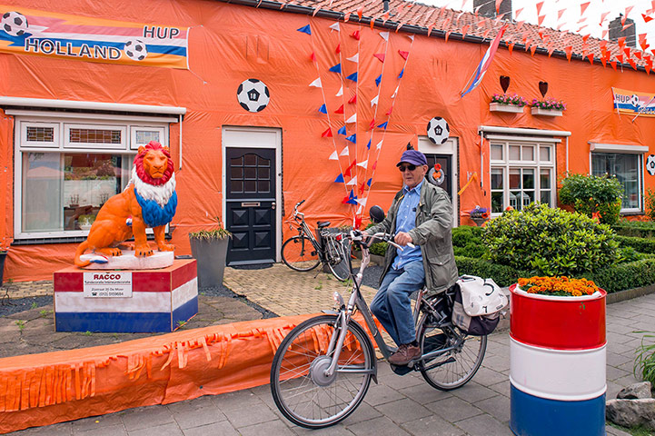 Picture desk live: Residents of Goirle in the Netherlands show support for their team