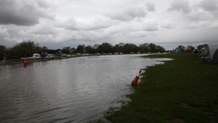 Flood Gallery: Camping is usually right up to the boat moorings