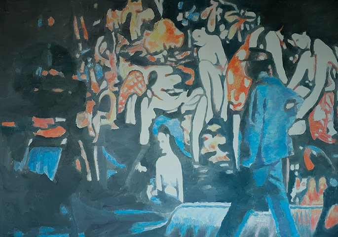 Luc Tuymans: Luc Tuymans, Allo! (2012) oil on canvas. Commissioned by Artangel