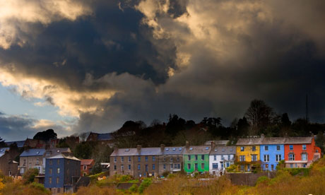 Storm over houses, County Cork, Ireland